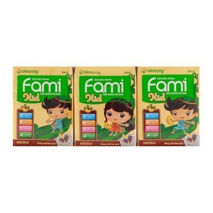 Sữa đậu nành Fami Kid Socola 200ml x 6 hộp