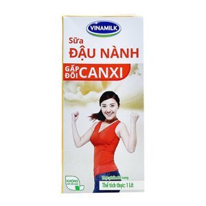 Sữa đậu nành gấp đôi canxi Vinamilk hộp 1L