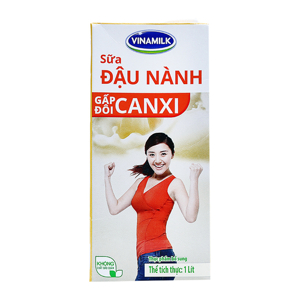 Sữa đậu nành gấp đôi canxi Vinamilk hộp 1L