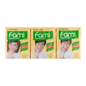 Sữa đậu nành nguyên chất Fami lốc 6 hộp x 200ml