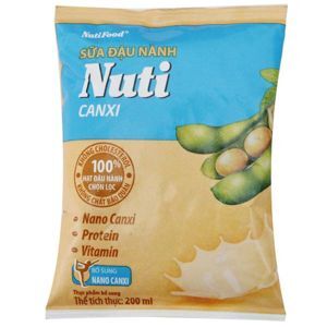 Sữa đậu nành Nuti Canxi bịch 200ml
