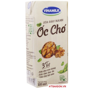 Sữa đậu nành Vinamilk hạt óc chó - Thùng 48 hộp 180ml