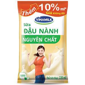 Sữa đậu nành Vinamilk nguyên chất - bịch 220ml