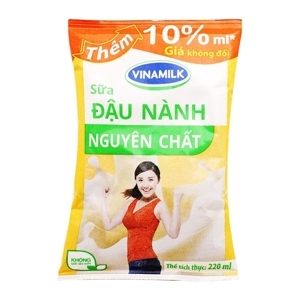 Sữa đậu nành Vinamilk nguyên chất - bịch 220ml