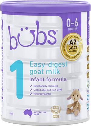 Sữa dê Bubs Úc số 1 800g (0 - 6 tháng)