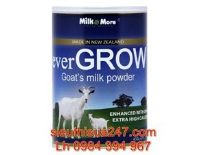Sữa bột Ever Grow - hộp 450g (sữa dê dành cho trẻ từ 1 tuổi trở lên)