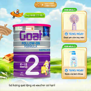 Sữa dê hoàng gia Úc Royal Ausnz Goat Follow-On Formula 2 - Dành cho trẻ từ 6 - 12 tháng tuổi