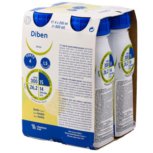 Sữa Diben Drink Vanilla - 200ml, lốc 4 chai