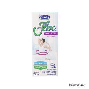 Sữa dinh dưỡng không đường Vinamilk Flex không lactoza lốc 4 hộp x 180ml