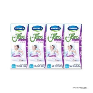 Sữa dinh dưỡng không đường Vinamilk Flex không lactoza lốc 4 hộp x 180ml