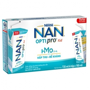 Sữa dinh dưỡng pha sẵn Nan Optipro Kid HMO 180ml (Vỉ 4 hộp)