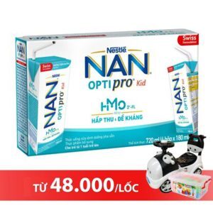 Sữa dinh dưỡng pha sẵn Nan Optipro Kid HMO 180ml (Vỉ 4 hộp)