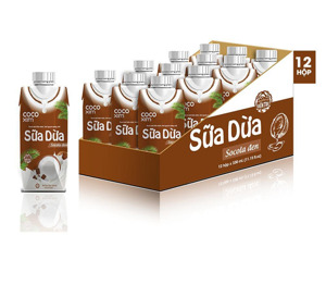 Sữa dừa chocola đen CoCoXim - Thùng 12 hộp 330ml