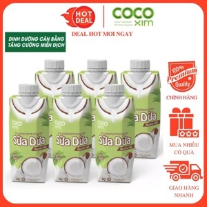 Sữa dừa nguyên chất CoCoXim - Thùng 12 hộp 330ml