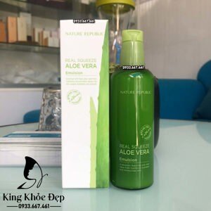 Sữa dưỡng da Nature Republic Real Squeeze Aloe Vera Emulsion 125ml