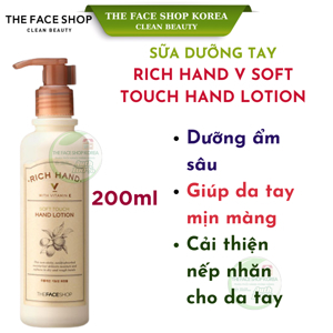 Sữa dưỡng da tay Rich Hand V Soft Touch Hand Lotion