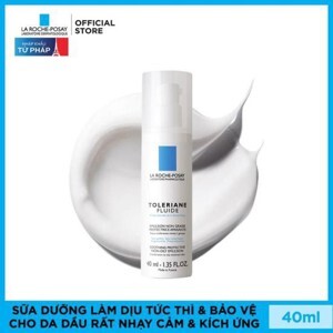 Sữa dưỡng giúp làm dịu và bảo vệ cho da quá nhạy cảm Toleriane Fluide - La Roche Posay 40ml