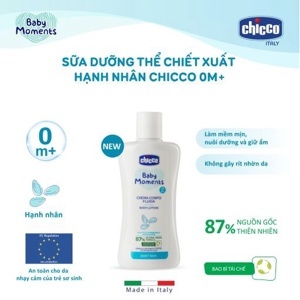 Sữa dưỡng thể chiết xuất Hạnh nhân Chicco 200ml