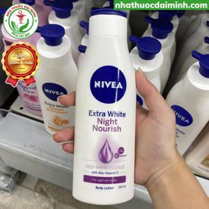 Sữa dưỡng thể trắng da ban đêm Nivea 250ml