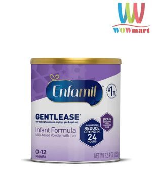 Sữa Enfamil Gentlease của Mỹ cho trẻ từ 0 đến 12 tháng trẻ quấy khóc đầy hơi nôn trớ hộp 352g