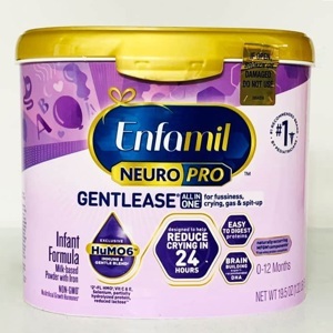 Sữa Enfamil Neuro Pro Gentlease nội địa Mỹ công thức chống nôn trớ cho bé từ 0-12 tháng hộp 567g