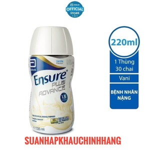 Sữa Ensure Plus Advance 1.5 kcal - Thùng 30 chai x 200 ml