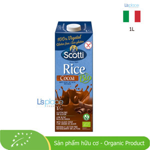 Sữa gạo Cacao hữu cơ Riso Scotti 1L