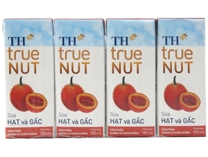 Sữa hạt và gấc TH True Nut lốc 4 x 180ml