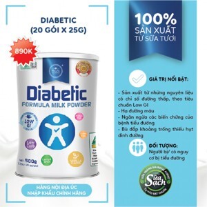 Sữa Hoàng Gia Úc Diabetic Formula Milk Powder 640g, dành riêng cho người tiểu đường