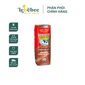 Sữa hữu cơ tách béo Horizon Organic vị chocola hộp 236ml