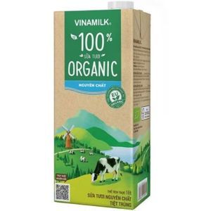 Sữa hữu cơ Vinamilk 100% Organic nguyên chất hộp 1 lít