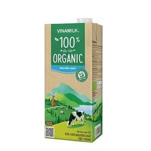 Sữa hữu cơ Vinamilk 100% Organic nguyên chất hộp 1 lít