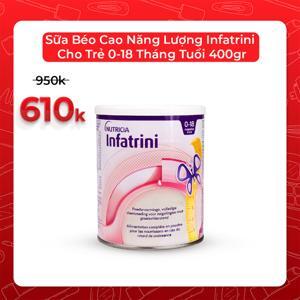Sữa Infatrini Đức lon 400g - sữa béo cao năng lượng cho trẻ 0-18 tháng tuổi