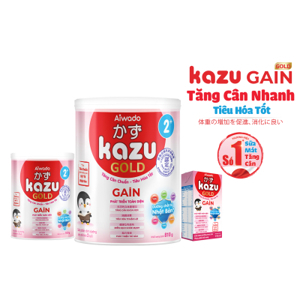 Sữa mát tăng cân Kazu Gain Gold 2+ 810g (trên 24 tháng)