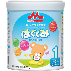 Sữa bột Morinaga Hagukumi số 1 - hộp 320g (dành cho bé 0 - 6 tháng)