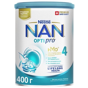 Sữa bột Nan 4 Nga - hộp 400g (dành cho trẻ từ 3 tuổi trở lên)