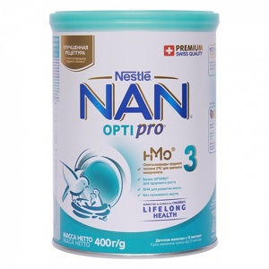 Sữa bột Nan 3 Nga - hộp 400g (dành cho trẻ từ 1 - 3 tuổi)