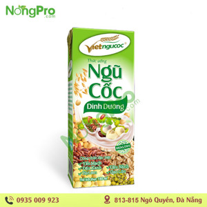 Sữa ngũ cốc dinh dưỡng uống liền Vietngucoc 180ml - Lốc 4 hộp