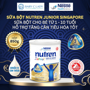 Sữa Nutren Junior Nestle Thụy Sĩ 850g (trẻ từ 1-10 tuổi)