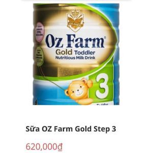 Sữa Oz Farm Gold Toddler số 3 - 900g (1 - 3 tuổi)