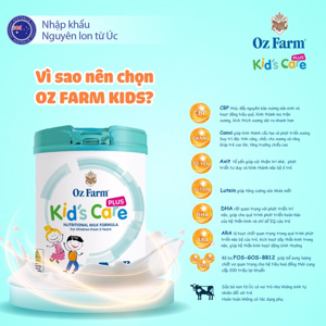 Sữa OZ Farm Kids Care Vanilla 900g