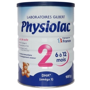 Sữa bột Physiolac số 2 - hộp 900g (dành cho trẻ từ 6 - 12 tháng)