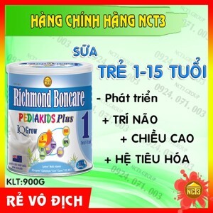 Sữa richmond boncare suremilk PediaKid  plus IQ grow 900g