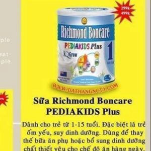 Sữa richmond boncare suremilk PediaKid  plus IQ grow 900g