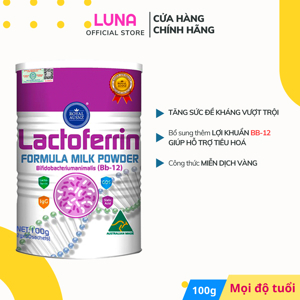 Sữa Royal Ausnz Lactoferrin Hồng 100g (0M+)
