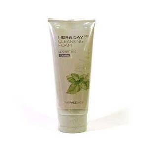 Sữa rửa mặt bạc hà The Face Shop Herb Day 365 Cleansing Foam spearmint 170ml