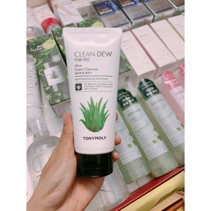 Sữa rửa mặt cho da khô Tonymoly Clean Dew Aloe Foam Cleanser 180ml