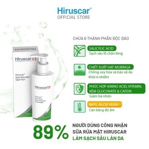 Sữa rửa mặt cho da mụn Hiruscar Anti-Acne Cleanser