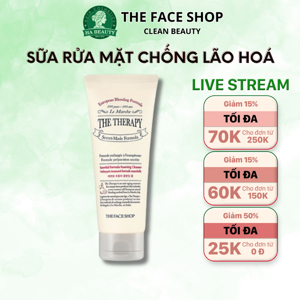 Sữa rửa mặt chống lão hóa sớm TheFaceShop The Therapy Essential Foaming Cleanser 150ml