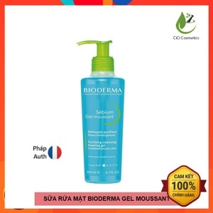 Sữa Rửa Mặt Dạng Gel Bioderma Sebium Purifying Cleansing Foaming Gel 200ml